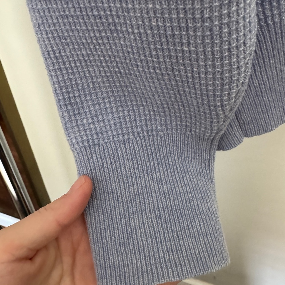 Madewell: Cashmere Sweatshirt in Heather Perri Blue (Size S) - Picture 3 of 6